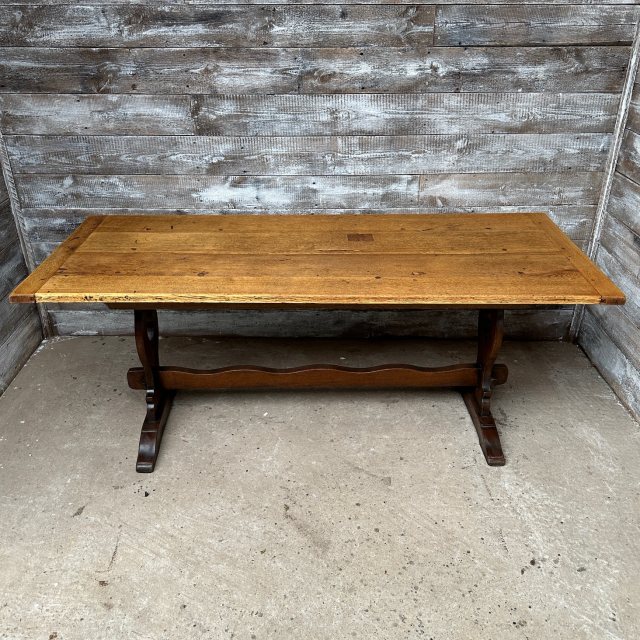 Antique Solid Oak Dining Table