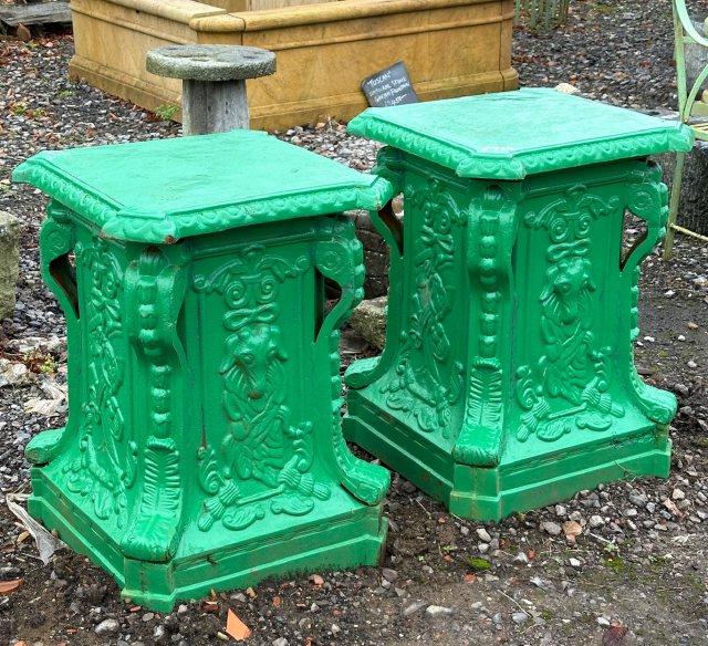 Large Painted Cast iron Decorative Plinth