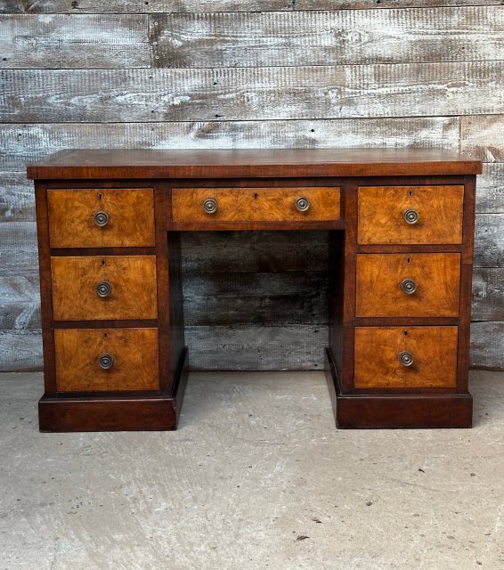 Fabulous Antique Art Deco Pedestal Desk