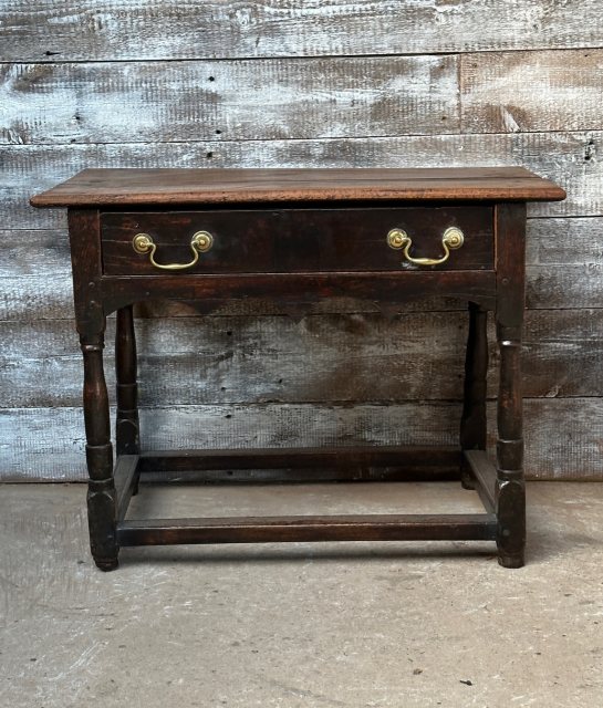 Antique Georgian English Oak Low Boy Table