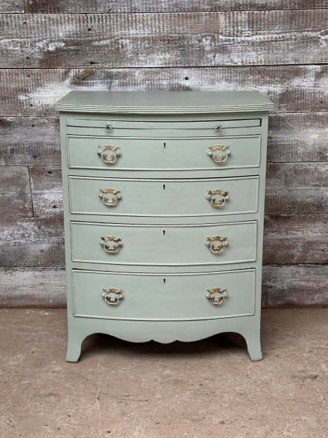 Antique Small Painted Mahogany Bedroom Chest Of Drawers