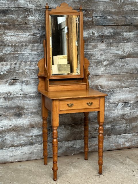 Fabulous Small Vintage Waxed Pine Bedroom Washstand