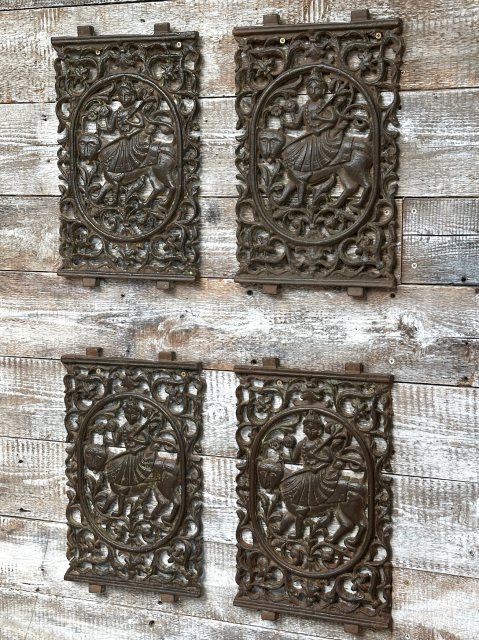 Fabulous Antique Indian Cast Iron Mughal Decorative Wall Vents