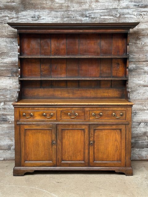 Vintage Georgian Style Solid Oak Open Top Dresser