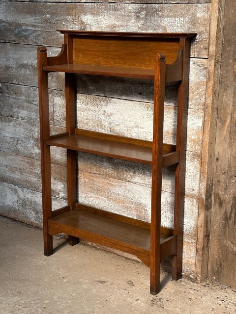 Vintage Arts & Crafts Style Solid Oak Small Bookcase