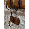 Wells Reclamation Brass Mounted Hat & Coat Hooks