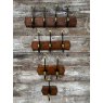 Wells Reclamation Brass Mounted Hat & Coat Hooks