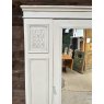 Antique Edwardian Painted Wardrobe With Mirror