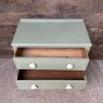 Vintage Rustic Painted Raised Chest Of Drawers