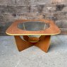 Retro 1970's Glass Topped Coffee Table