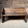 Antique 19th Century Rustic Church Pew Bench