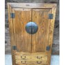 Fantastic Large Vintage Chinese Elm Jumu Cupboard