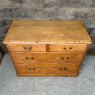 Antique Victorian Pine Country Chest Of Drawers