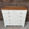 Vintage Painted Pine Chest Of Drawers