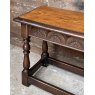 Antique Carved Oak Small Bench Stool