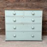 Vintage Rustic Painted Pine Chest Of Drawers