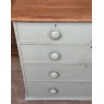 Vintage Rustic Painted Pine Chest Of Drawers