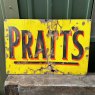 Vintage Original Pratts Enamel Sign