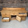 Antique Victorian Waxed Pine Large Sideboard