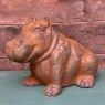 Cast Iron Happy Hippo Statue