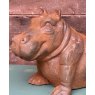 Cast Iron Happy Hippo Statue