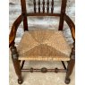 Antique 19th Century Lancashire Spindle Back Elm Armchair