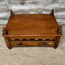 Unusual Vintage Teak Hand Painted Bajot Coffee Table