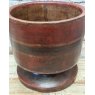 Antique Carved Harwood Rustic Painted Mortar