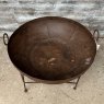 Large Rustic Iron Fire Pit On Stand