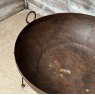 Large Rustic Iron Fire Pit On Stand