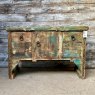 Contemporary Rustic Solid Teak Sideboard Cabinet