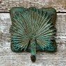 Rustic Painted Wood & Metal Fan Hook