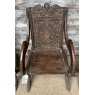 Rustic Carved Hardwood Glastonbury Chairs