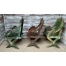 Rustic Carved Hardwood Glastonbury Chairs