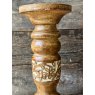 Large Carved Hardwood Candlestick