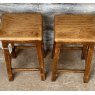 Antique Arts & Crafts Elm And Pine Stools