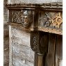 Impressive Antique 18th Century "Kings" Carved Oak Fireplace Surround