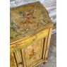 Fabulous Rustic Hand Painted Pine Serpentine Cabinet