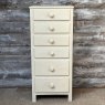 Contemporary Tall Solid Pine Painted Chest Of Drawers