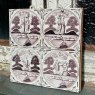 Antique Dutch 18th Century Purple Delft Tiles