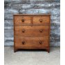 Antique Solid English Oak Chest Of Drawers