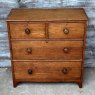 Antique Solid English Oak Chest Of Drawers