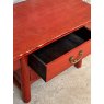 Fabulous Vintage Chinese Red Lacquer Low Table With Drawers