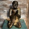 Vintage Burmese Gilded Monk Figure