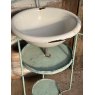 Vintage Enamelled Metal Wash Basin & Jug