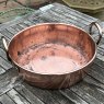 Antique Victorian Copper Basin With Handles