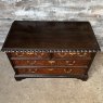 Antique 18th Century European Penwork Cedar Chest Of Drawers