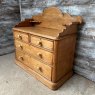 Antique Large 19th Century Waxed Pine Chest Of Drawers