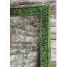 Vintage Rustic Carved Teak Large Mirror