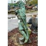 Fantastic Rustic Painted Cast Iron Statue Of Roman General